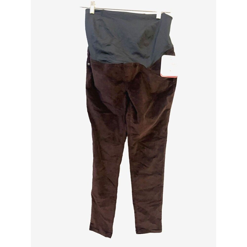 Isabel Maternity Women's Burgundy Skinny Crossover Panel Maternity Pants S 8/29R